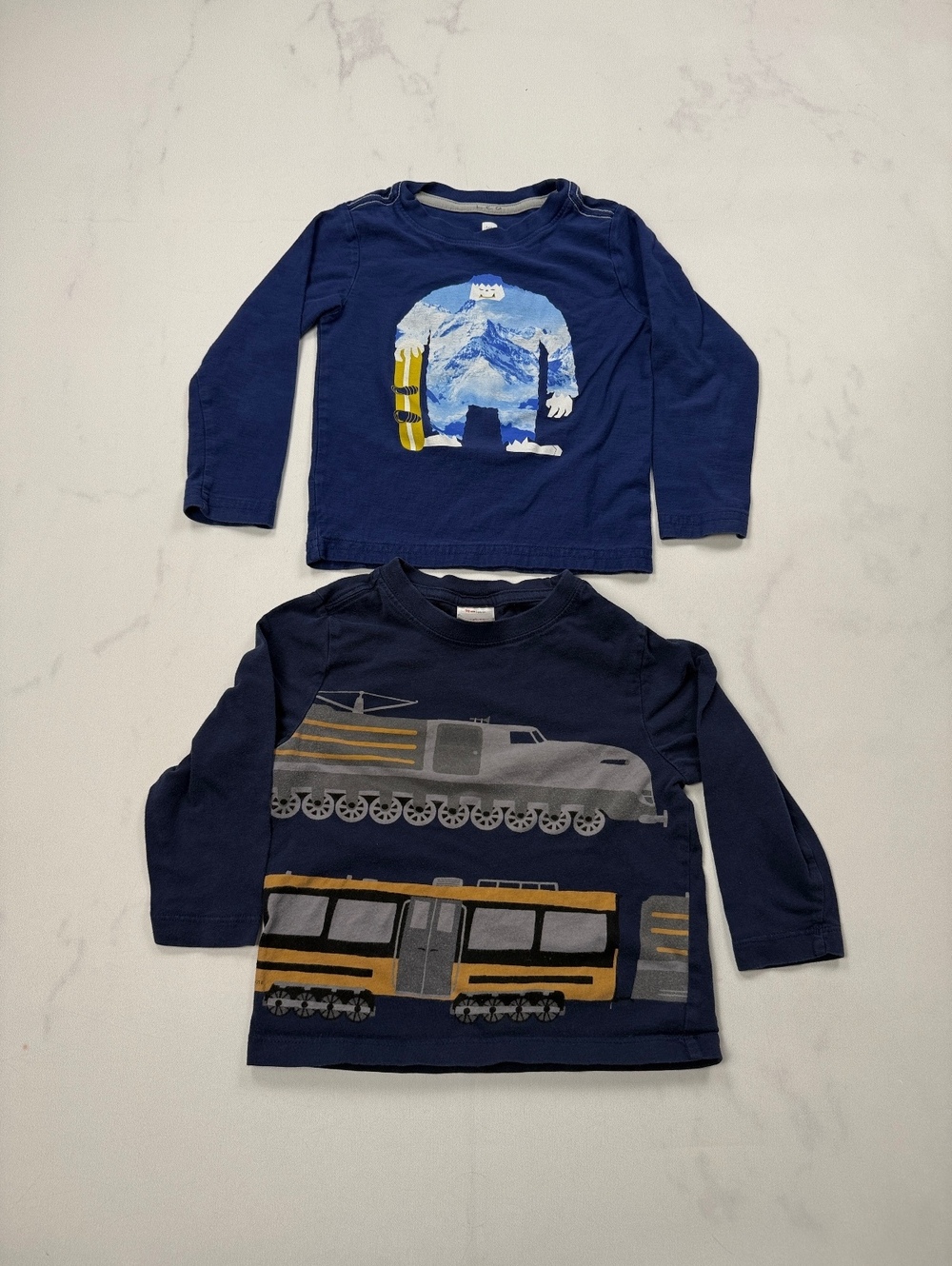 Hanna Andersson & Tea Collection T Shirt Navy Graphic Bundle of 2 - Boys 3T/3